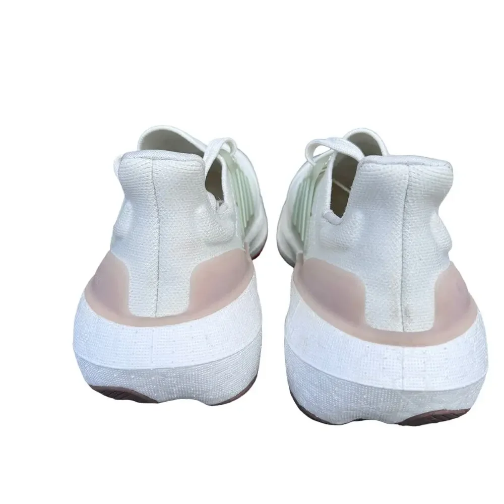 Adidas Ultraboost Light HQ6348 Womens 7 Running Shoes Non Dyed White Linen Green